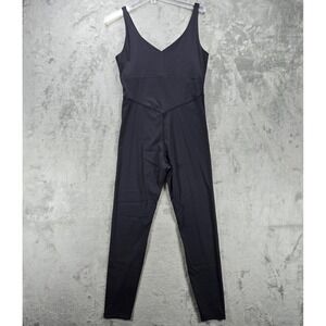 Bandier Tempo V-Neck Full Length Catsuit Black Size Medium NWT